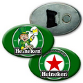 Oval Magnetic Bottle Opener w/ 3D Lenticular Effects (Custom)